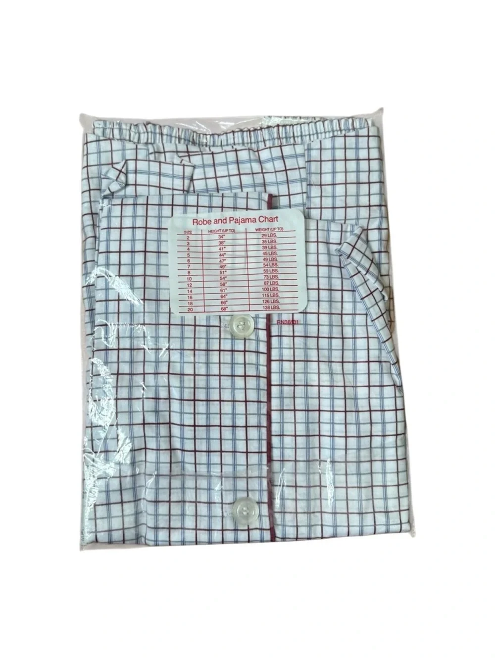 Vintage Botany 500 Boys/Kids Short‑Sleeve Check Lounge Pajama Set Size 16 NWT